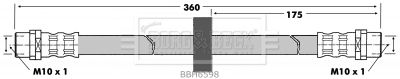 BORG & BECK Bremžu šļūtene BBH6598